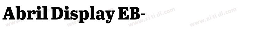 Abril Display EB字体转换